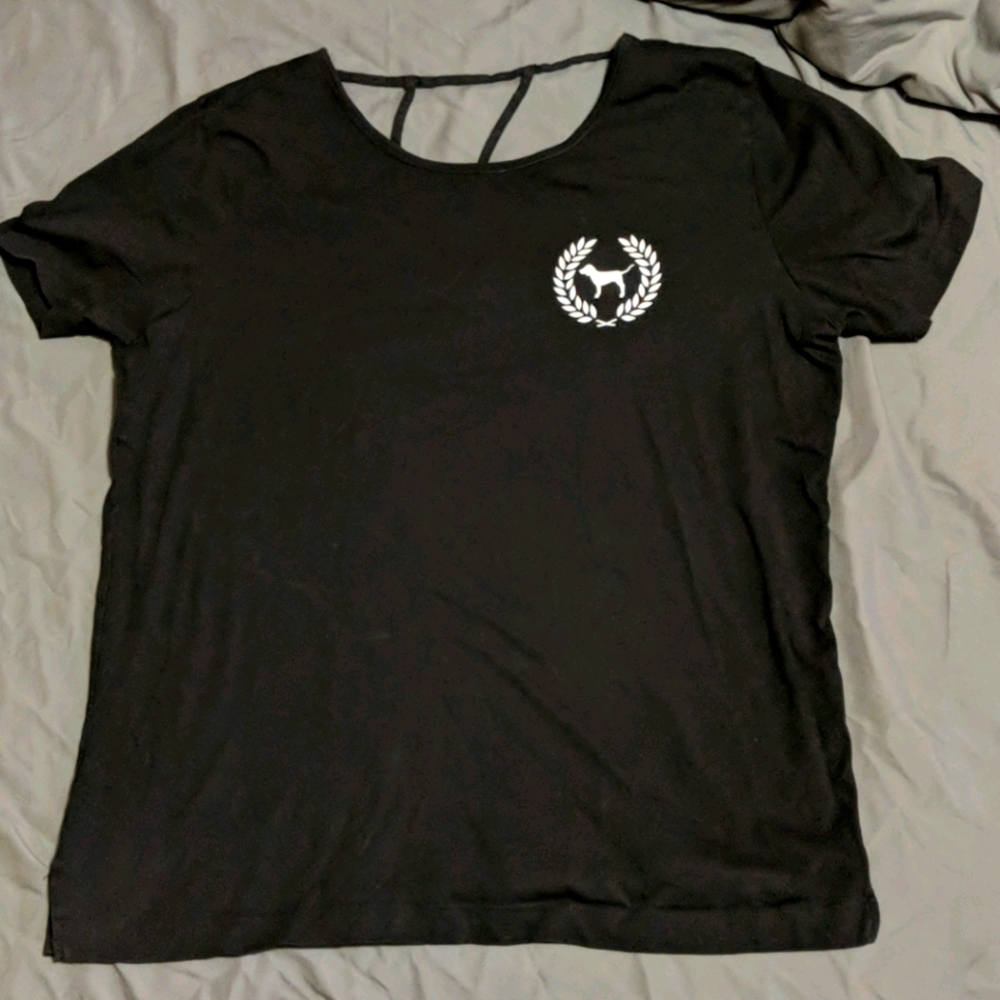 Pink open back tshirt